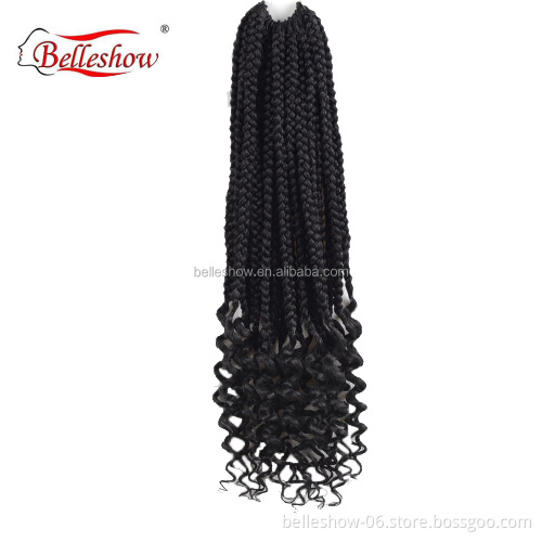 Hot sell wholesale 18inch synthetic hair extensions Senegalese curly twist cheap curly box braids